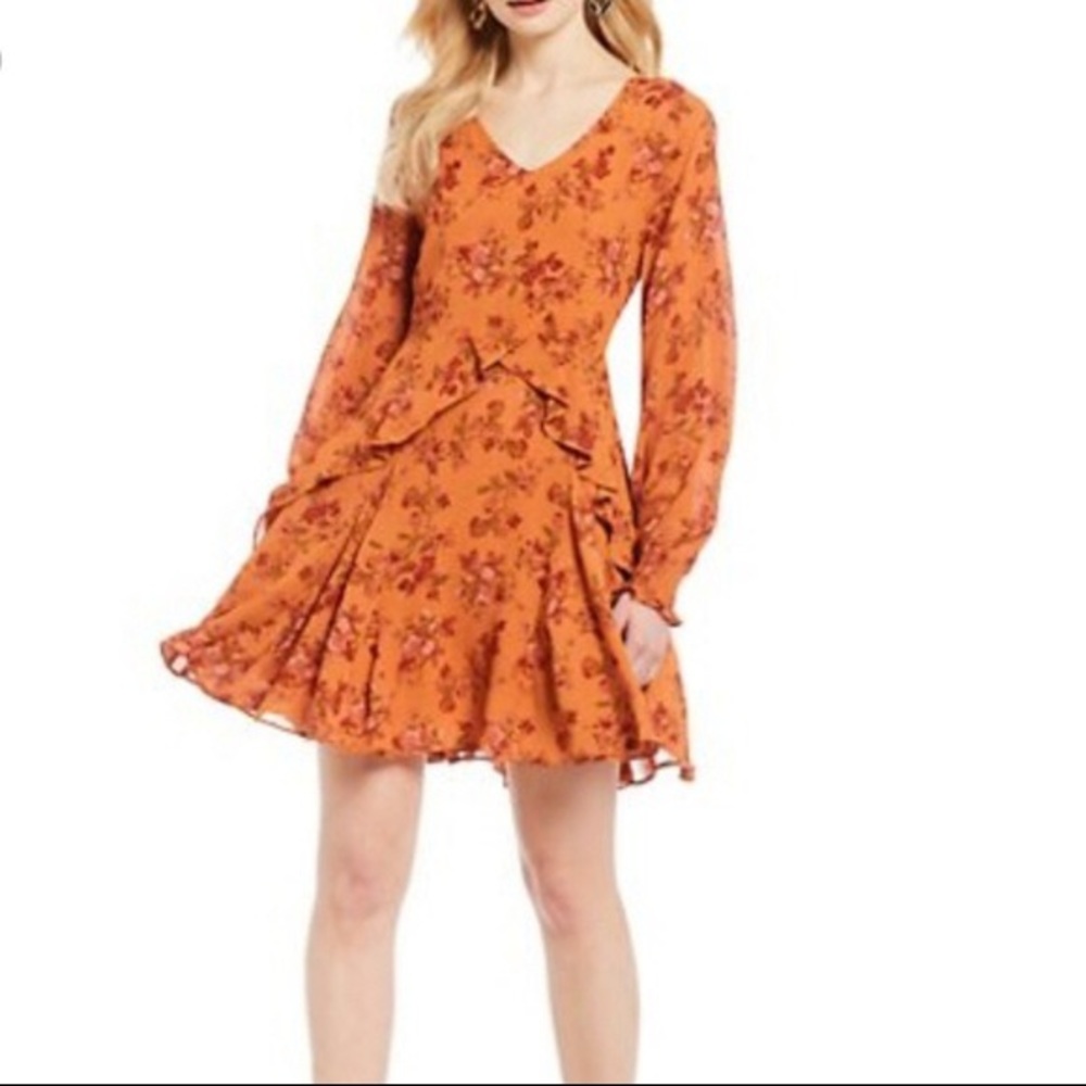 NWT a loves a,S, long sleeve floral dress & slip